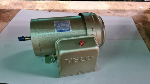 Teco 0.55Kw, 1440 RPM 4 Pole, Single Phase Foot Mount Motor.