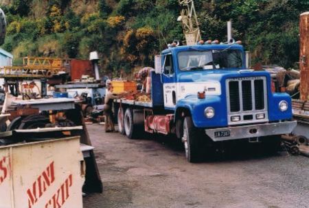 Tom loads up a customers truck, 1987