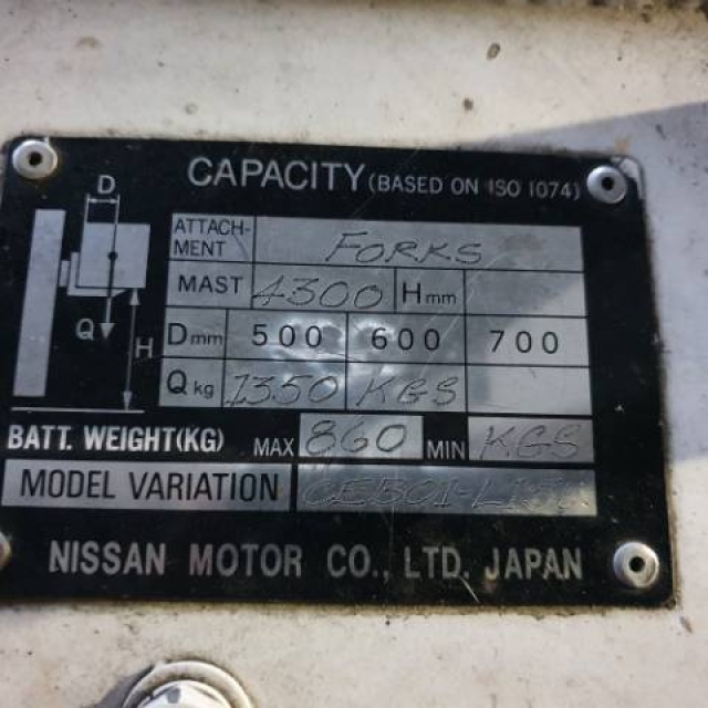 Nissan Datsun Electric Forklift - Wrecking for Parts