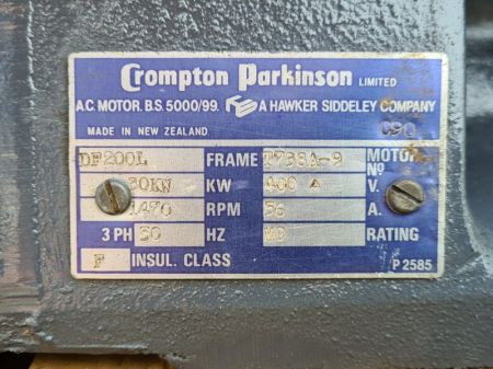 Crompton, 30Kw, 4 Pole Electric Motor