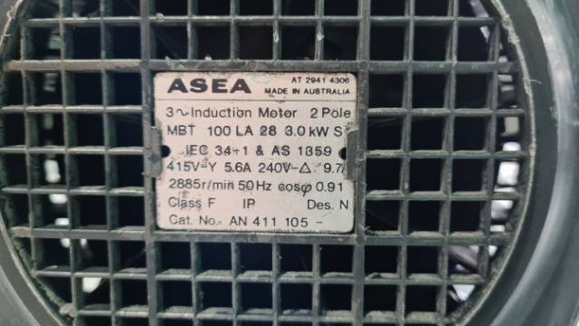 ASEA 3Kw, 2885 RPM, 2 Pole Electric Motor