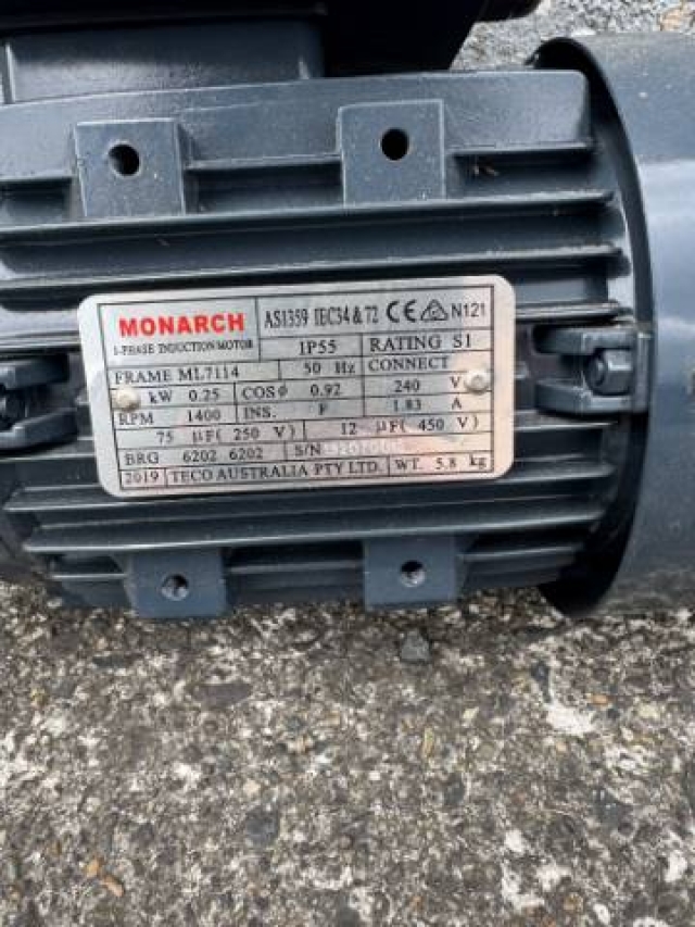 Monarch 0.25Kw - 4 Pole Single Phase Flanged Motor