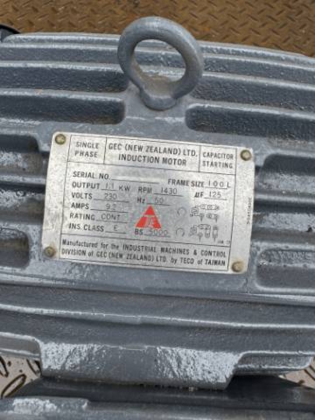 GEC 1.1Kw, 1430 RPM, 4 Pole Electric Motor