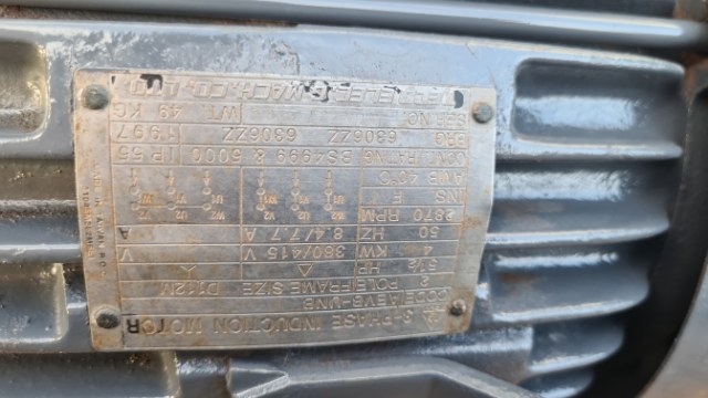 TECO 4Kw, 2 Pole, Flange Only Electric Motor