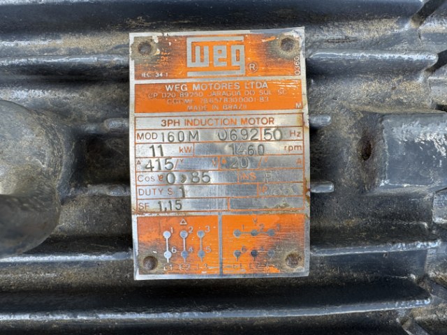 WEG 11Kw, 1460 RPM, 4 Pole Electric Motor