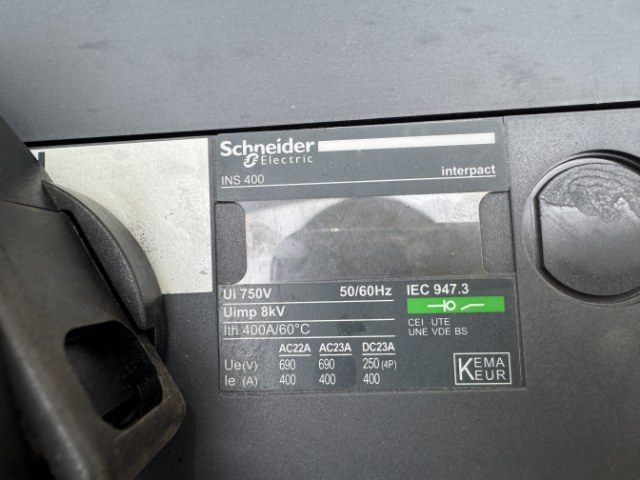 Schneider Electric INS 400, 400 Amp Switch Disconnector