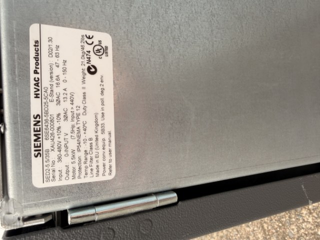Siemens 5.5Kw VSD