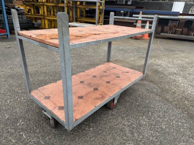 Galvanized 2 Tier Trolley / Cart