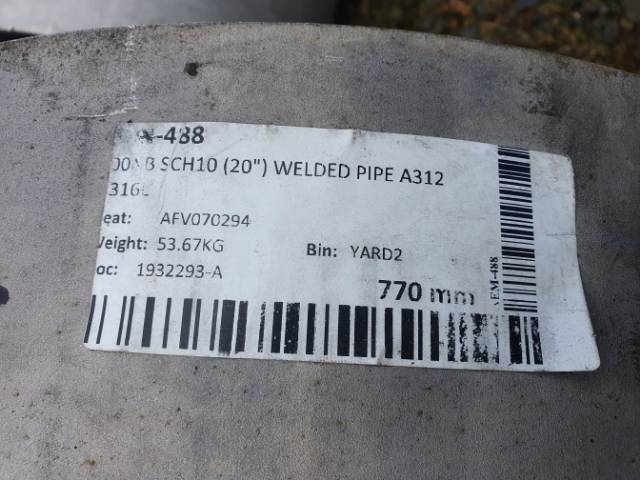 20 Inch Schedule 10 Stainless Steel Pipe