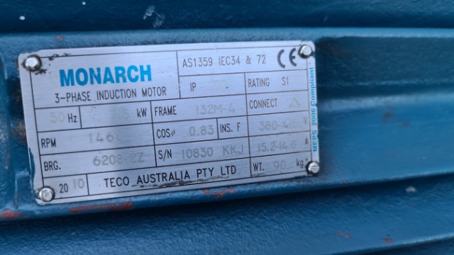 Eaton V20 Hydraulic Vane pump and 7.5Kw Motor