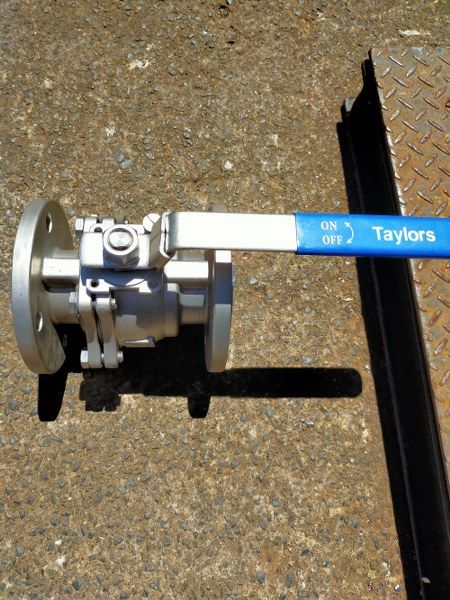2 1/2" Bore S/S Taylors Flanged Ball Valve (BRAND NEW)