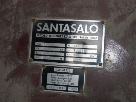Santasalo reduction box name plate