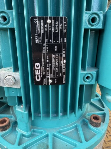 CEG/Penfold 3Kw, 56 RPM Geared Motor